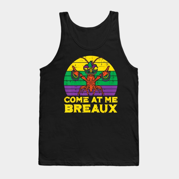 Come At Me Breaux Crawfish Funny Mardi Gras Boys Kids Tank Top by Aleem James